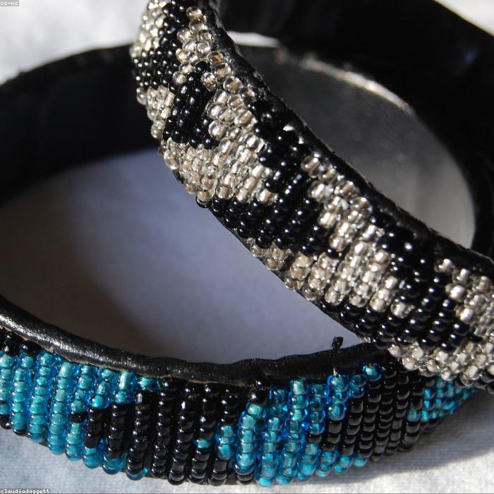 Stacked Bead Bangle Set